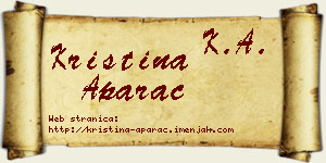 Kristina Aparac vizit kartica